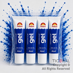 COLORANTE EN GEL FLEIGEL AZUL X 15 GR (PACK X 4 UNIDADES)